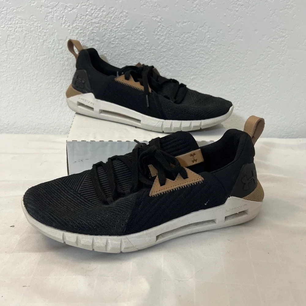Under Armour‎ Hovr Sneakers Mens Size 8.5 Black Tan Textile Upper EU 42 2018